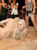 Another muddy wrestling experience of enthusiastic party lady Christina Lee