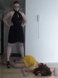 Slave girl with long legs and tiny tits gets rope bound and suspended by her domina Claire Adams