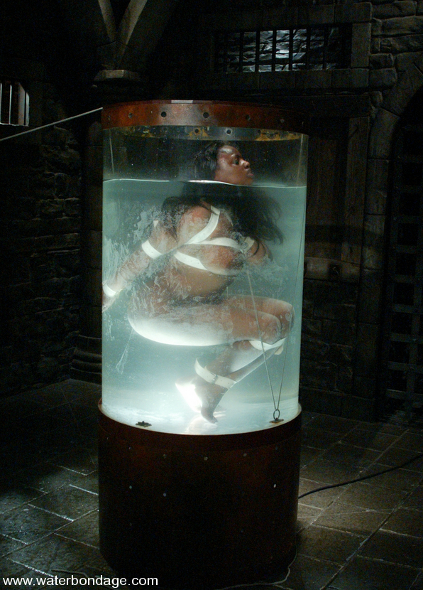 Rope Bound Big Breasted Black Lady Jada Fire Can T Breath In A Water Tank