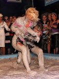 Public girl-girl wrestling in the mud between Christina Lee and Dionne Darling 
