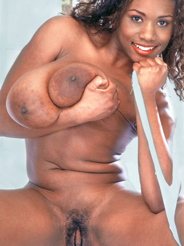 Big Tit Sammie Black - Black BBW model Sammie Black in white stockings shows off her snatch and big  tits