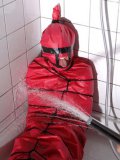 Mummified chick Miho Lechter gets ruthlessly water tortured in the bathroom